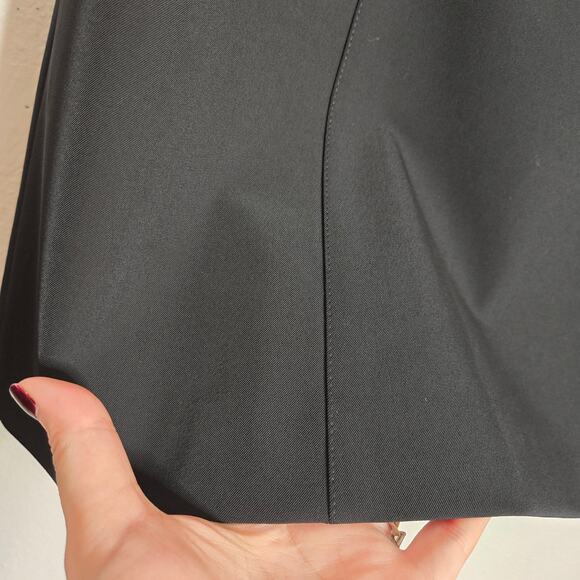 Prada Gabardine Tecno Stretch A-Line Skirt Navy Size 48 Italy Luxury Staple - Picture 4 of 15